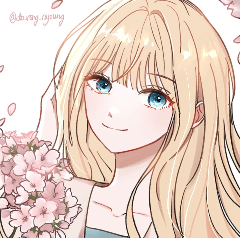 벚꽃 흉상 커미션 | 도롱이 | Crepe